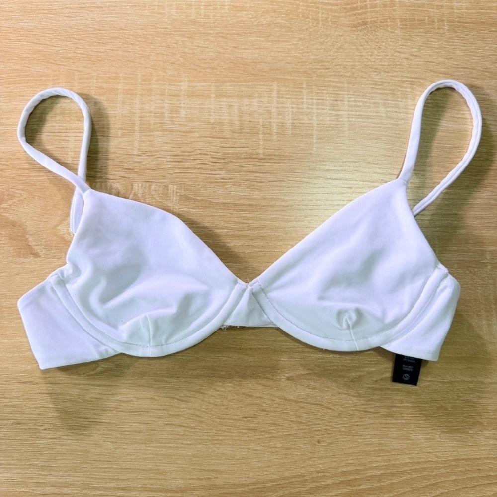 Beach Riot‎ Camilla Underwire Bikini Top White Size Small NWOT